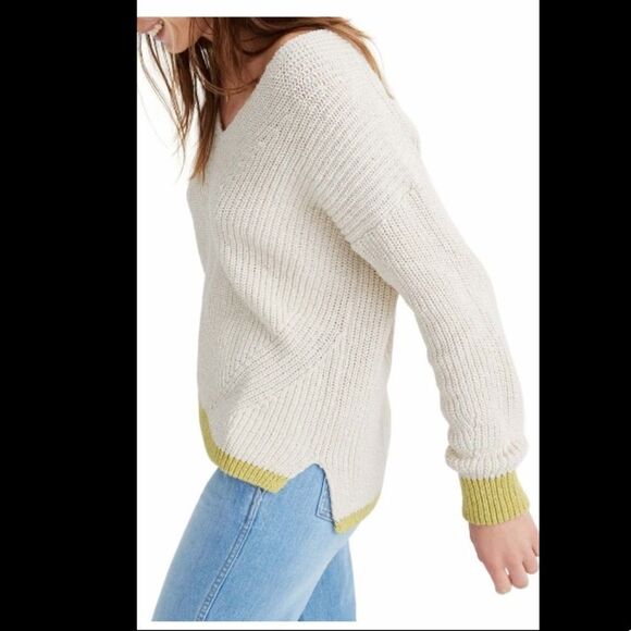 NWT Madewell Tipped Ridgeton sweater. Size XS - Picture 3 of 5